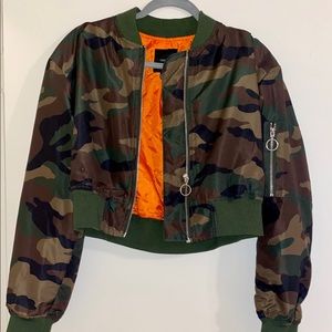 F21 Camouflage Crop Jacket
